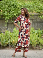 Chic Floral Printed Cotton Co-Ord Set