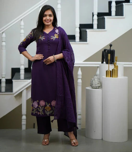 Pure Cotton Kurti With Embroidery Work  For Women