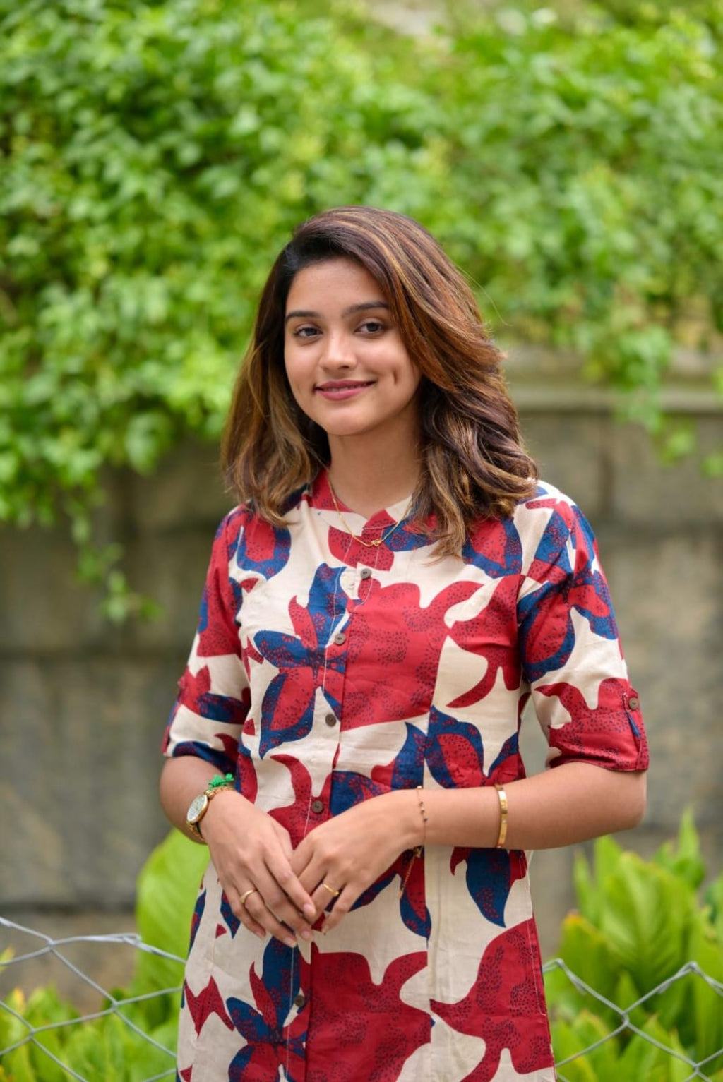 Chic Floral Printed Cotton Co-Ord Set