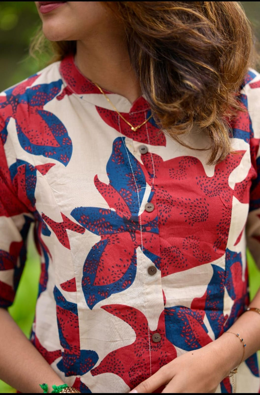 Chic Floral Printed Cotton Co-Ord Set